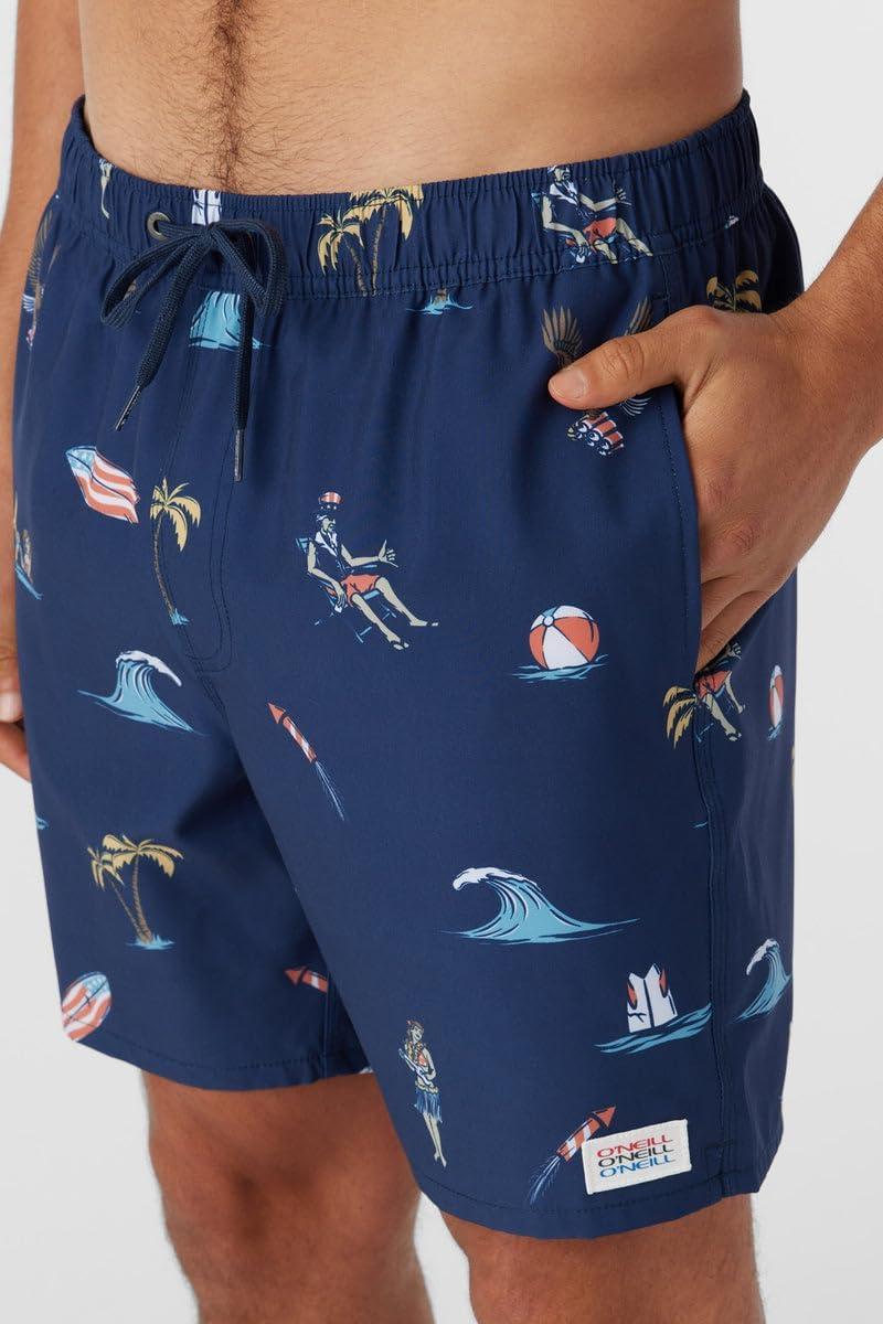 image:imageONeill Mens Lennox Hermosa Solid Volley 17 BoardshortsNavy Hermosa E Waist Lined 17