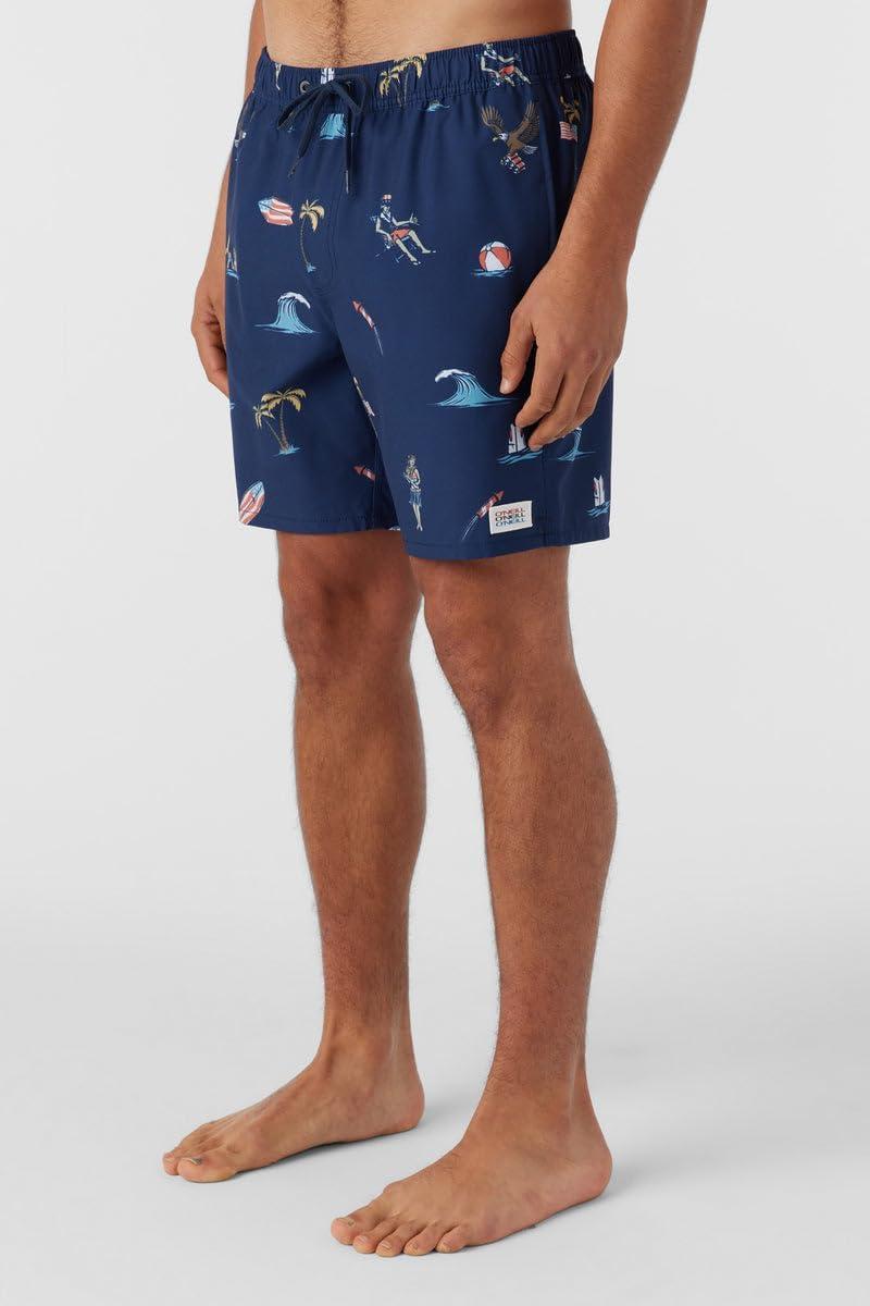image:imageONeill Mens Lennox Hermosa Solid Volley 17 BoardshortsNavy Hermosa E Waist Lined 17