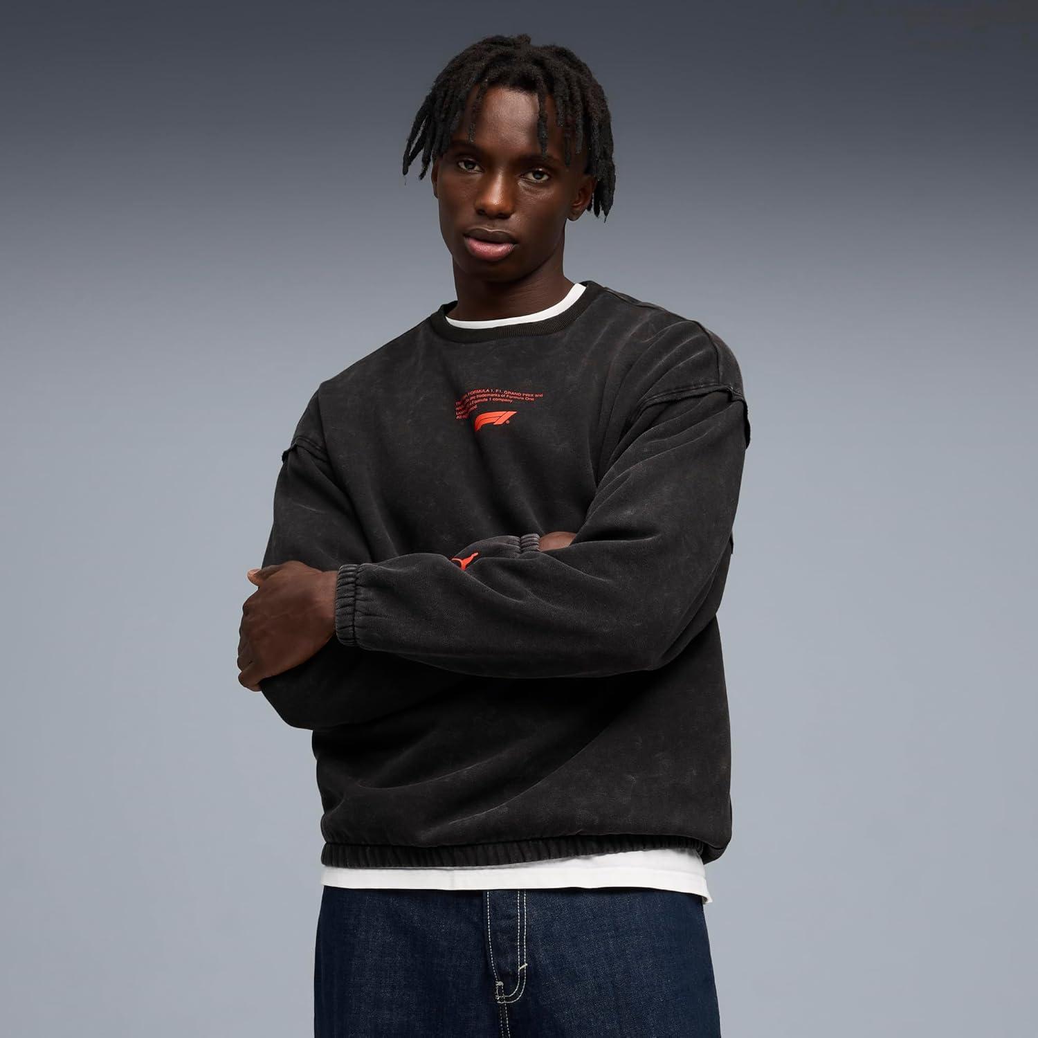 image:imagePUMA Mens Formula 1 Sportswear Crew Fleece Sweatshirt Puma Black Large
