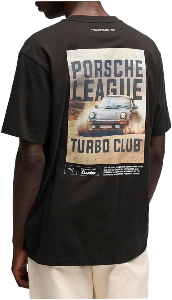 image:imagePUMA Mens Porsche Legacy Graphic Crew Neck Short Sleeve Casual Tops Casual BlackPuma Black