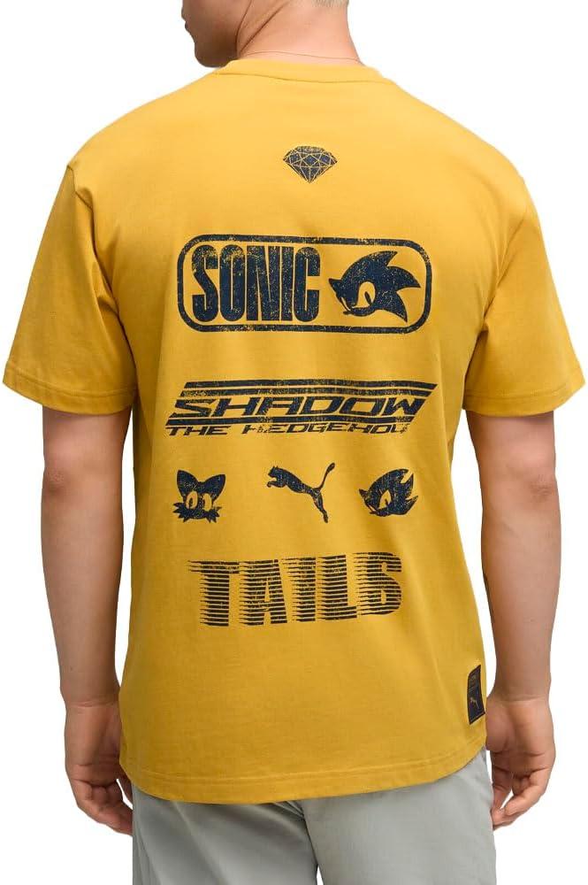 image:imagePUMA Mens Sonic The Hedgehog Relaxed Graphic TShirtArchive Gold