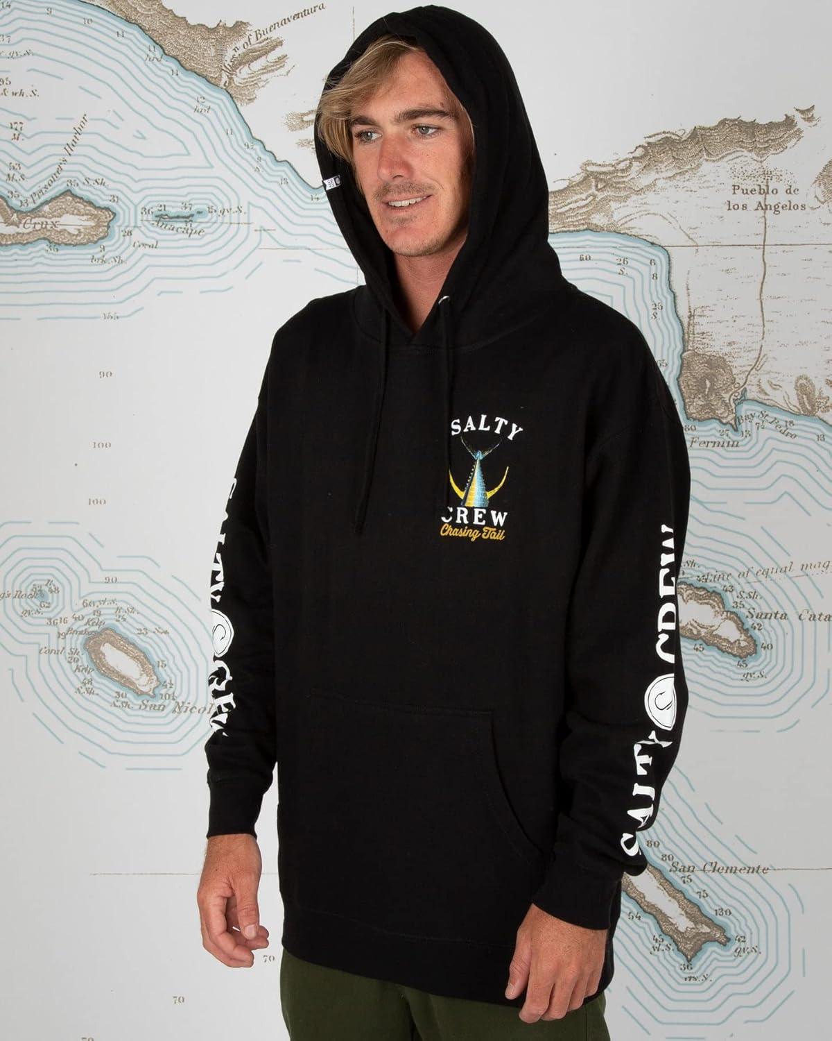 image:imageSalty Crew Mens Tailed Hood Fleece Mens Fashion Casual Long Sleeve Hoodie Cotton Lifestyle Beach ApparelBlack