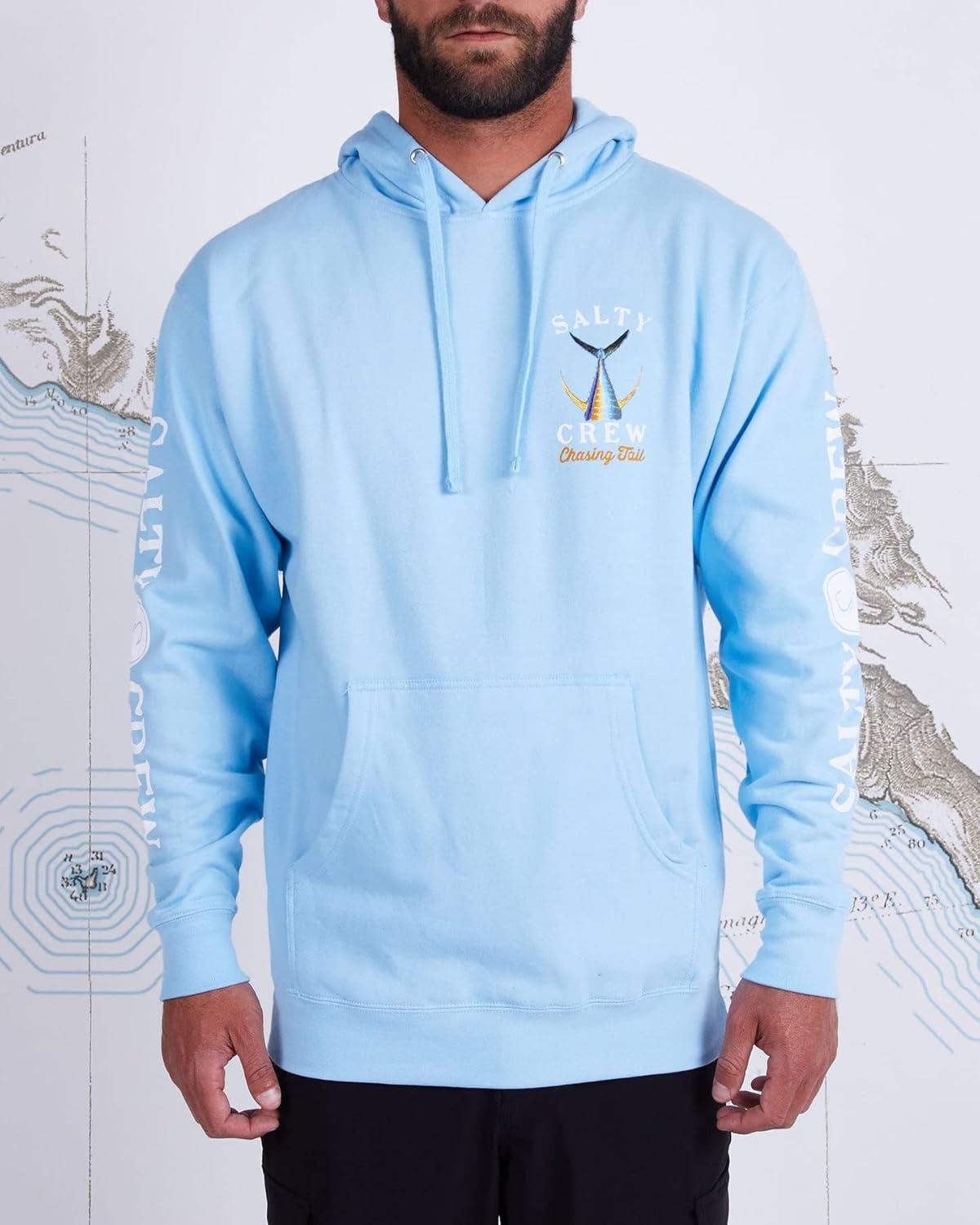image:imageSalty Crew Mens Tailed Hood Fleece Mens Fashion Casual Long Sleeve Hoodie Cotton Lifestyle Beach ApparelLightblue