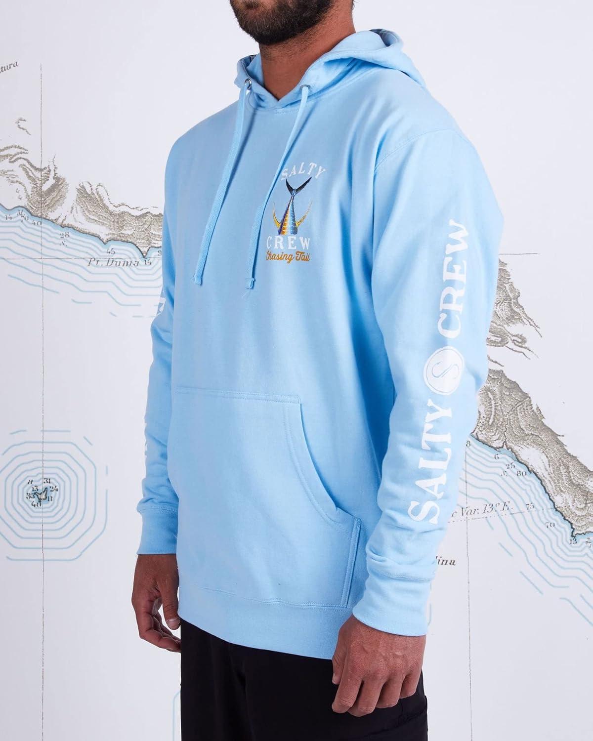 image:imageSalty Crew Mens Tailed Hood Fleece Mens Fashion Casual Long Sleeve Hoodie Cotton Lifestyle Beach ApparelLightblue