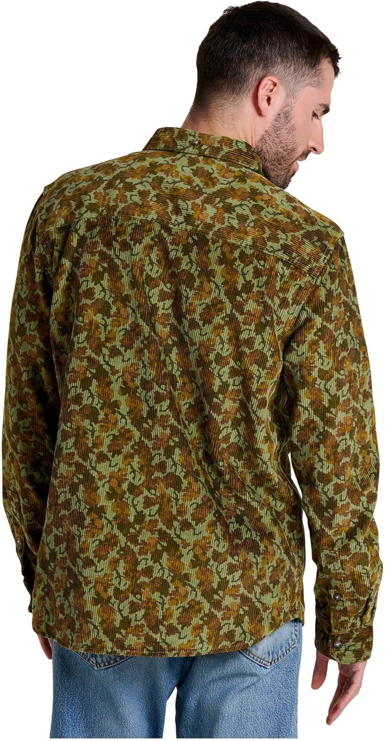 image:imageToadampCo Mens Cascadia Long Sleeve ShirtGreen Moss Leaf Print