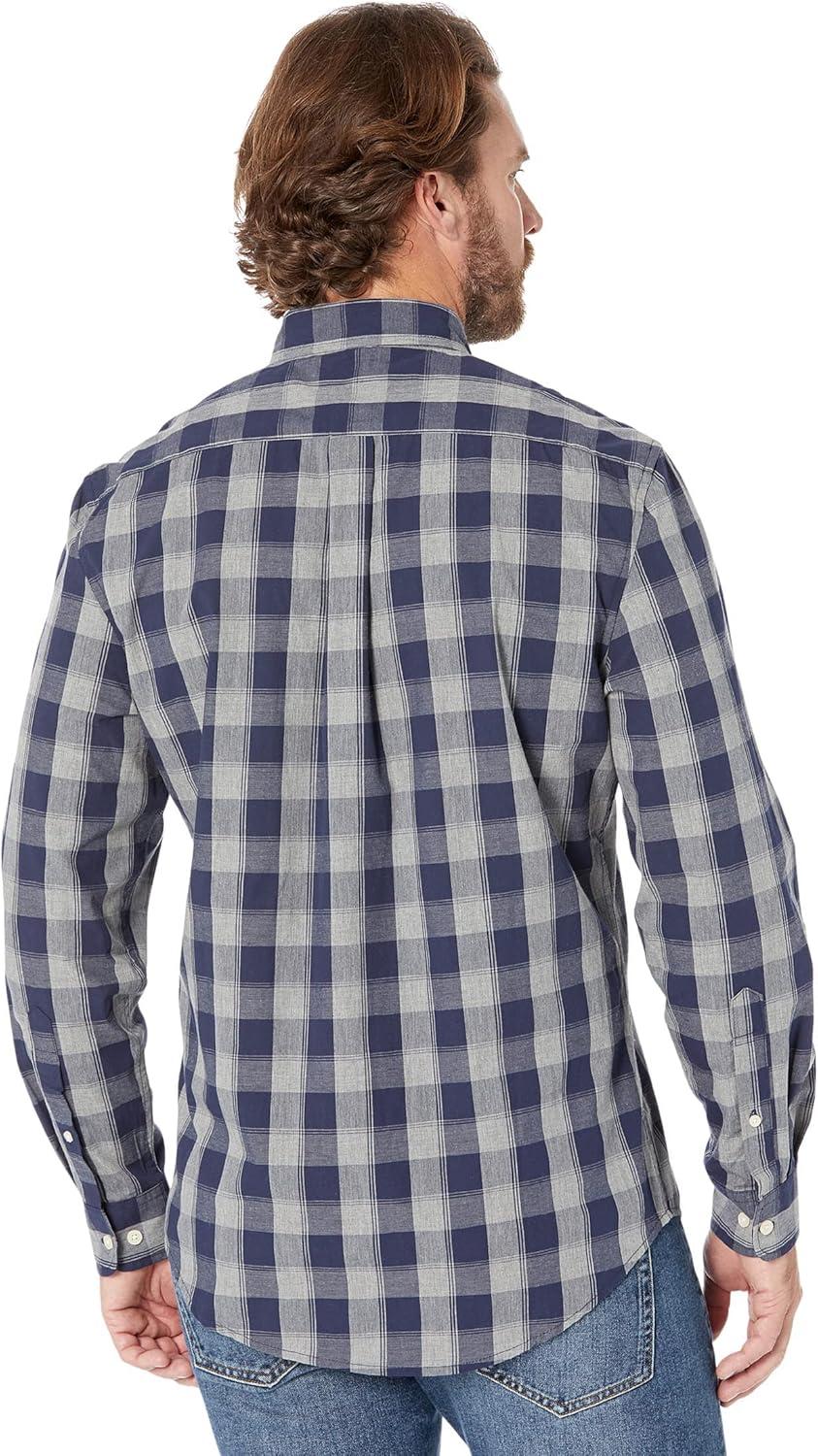 image:imageUS POLO ASSN Long Sleeve YarnDye Heathered Plaid Woven ShirtClassic Navy