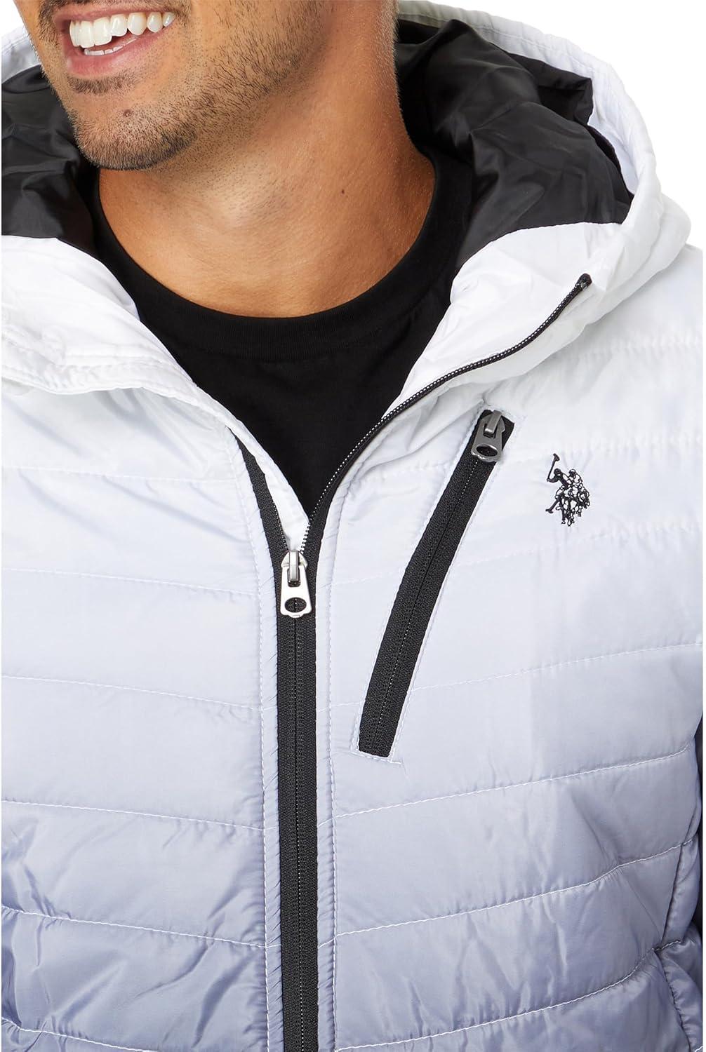 image:imageUS POLO ASSN Mens Dip Dyed Chevron PufferBlack