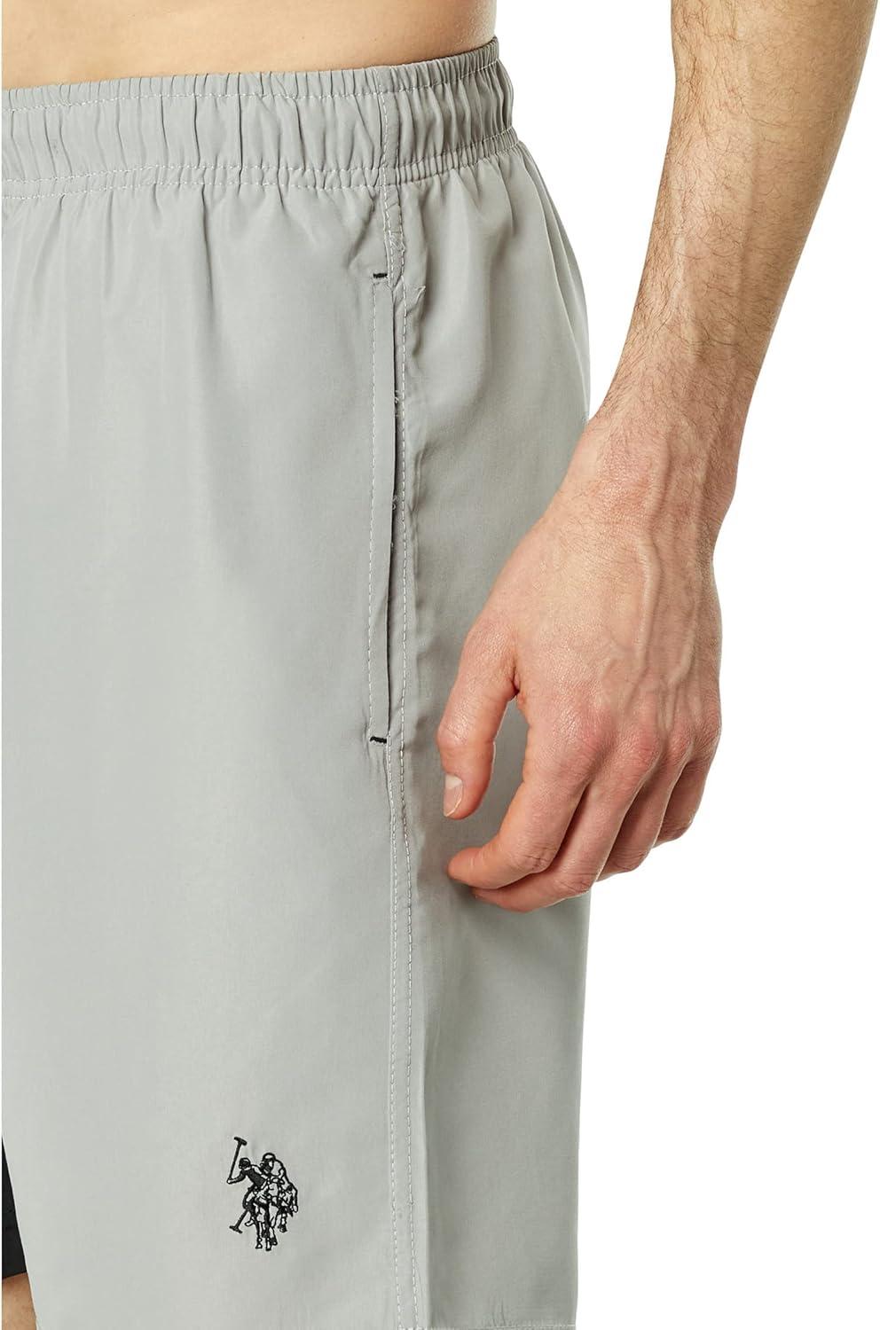 image:imageUS POLO ASSN USPA ColorBlock Swim ShortsVapor Gray