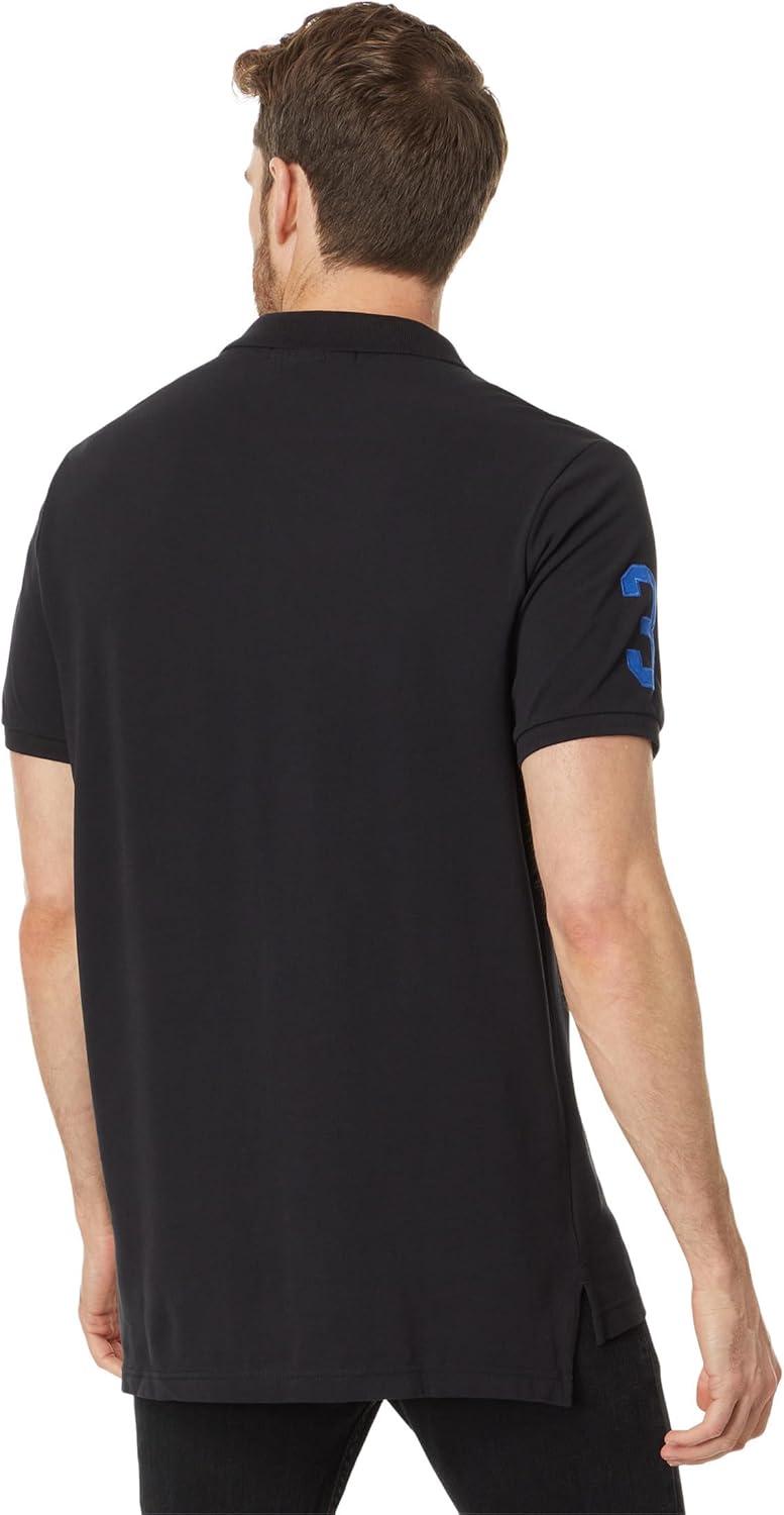 image:imageUS POLO ASSN mens Short Sleeve Printed Chest Pique Polo ShirtBlack