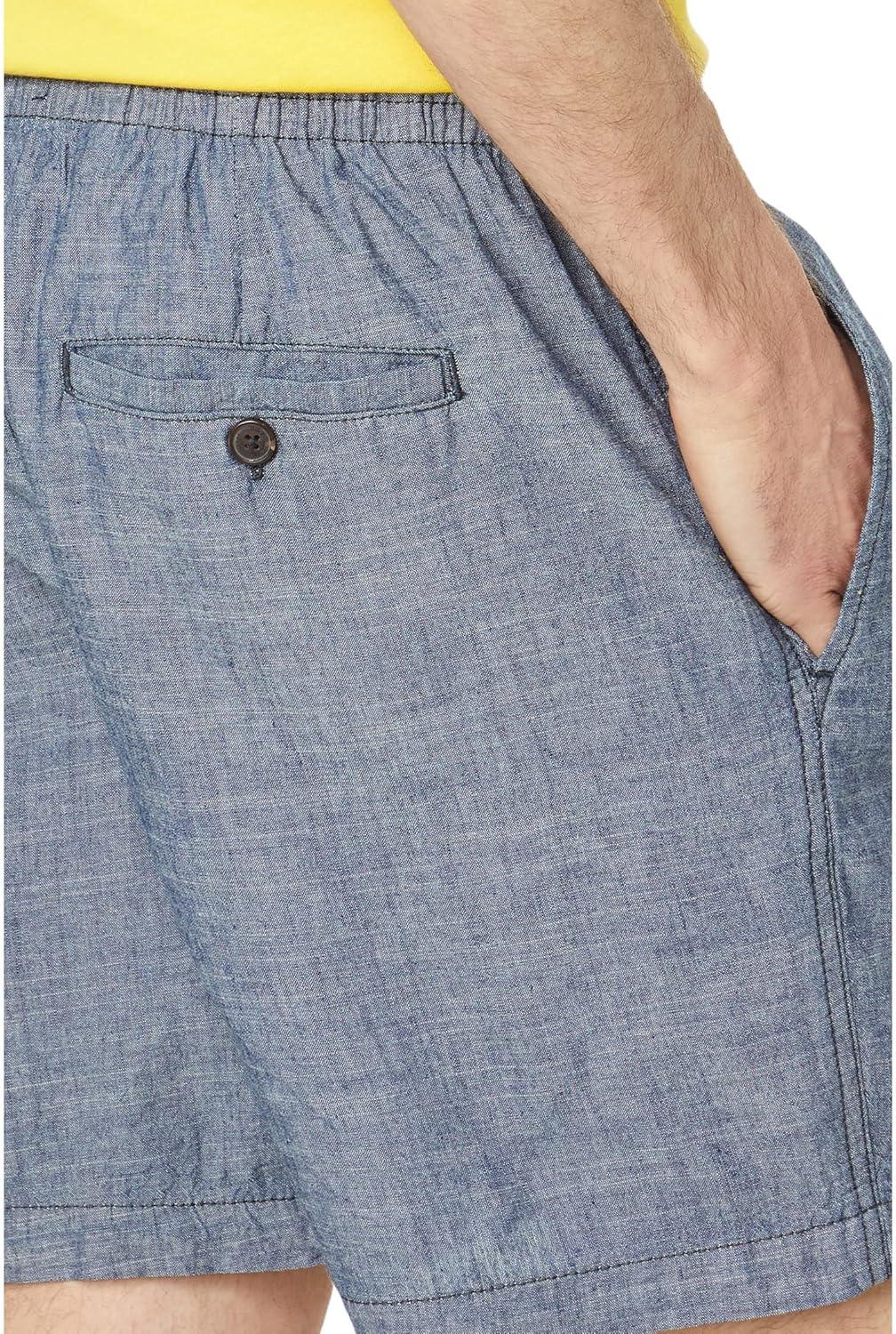 image:imageUS Polo Assn 8 Drawstring Canvas Shorts Classic Blue Chambray MD 8