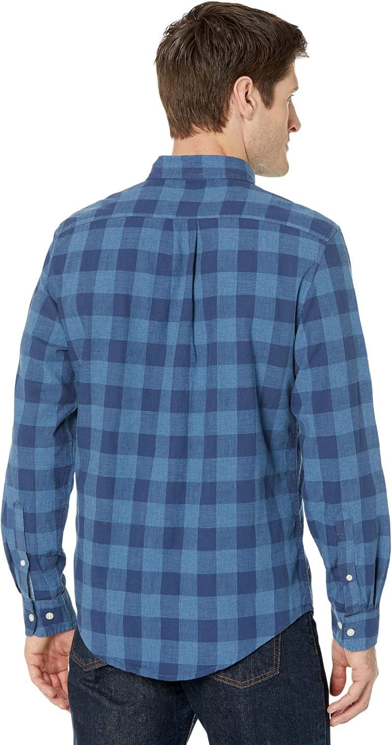 image:imageUS Polo Assn Long Sleeve Slim Fit Buffalo Plaid Woven Shirt Rinse Blue Heather SMRinse Blue Heather