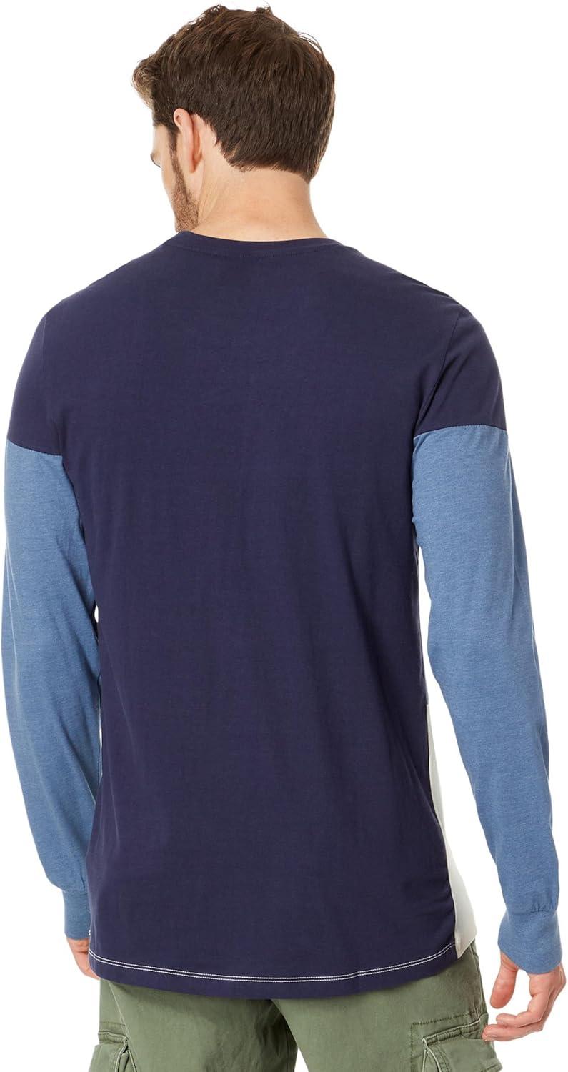 image:imageUS Polo Assn Long Sleeve Tee CS ColorBlock Small Pony Classic Navy MD