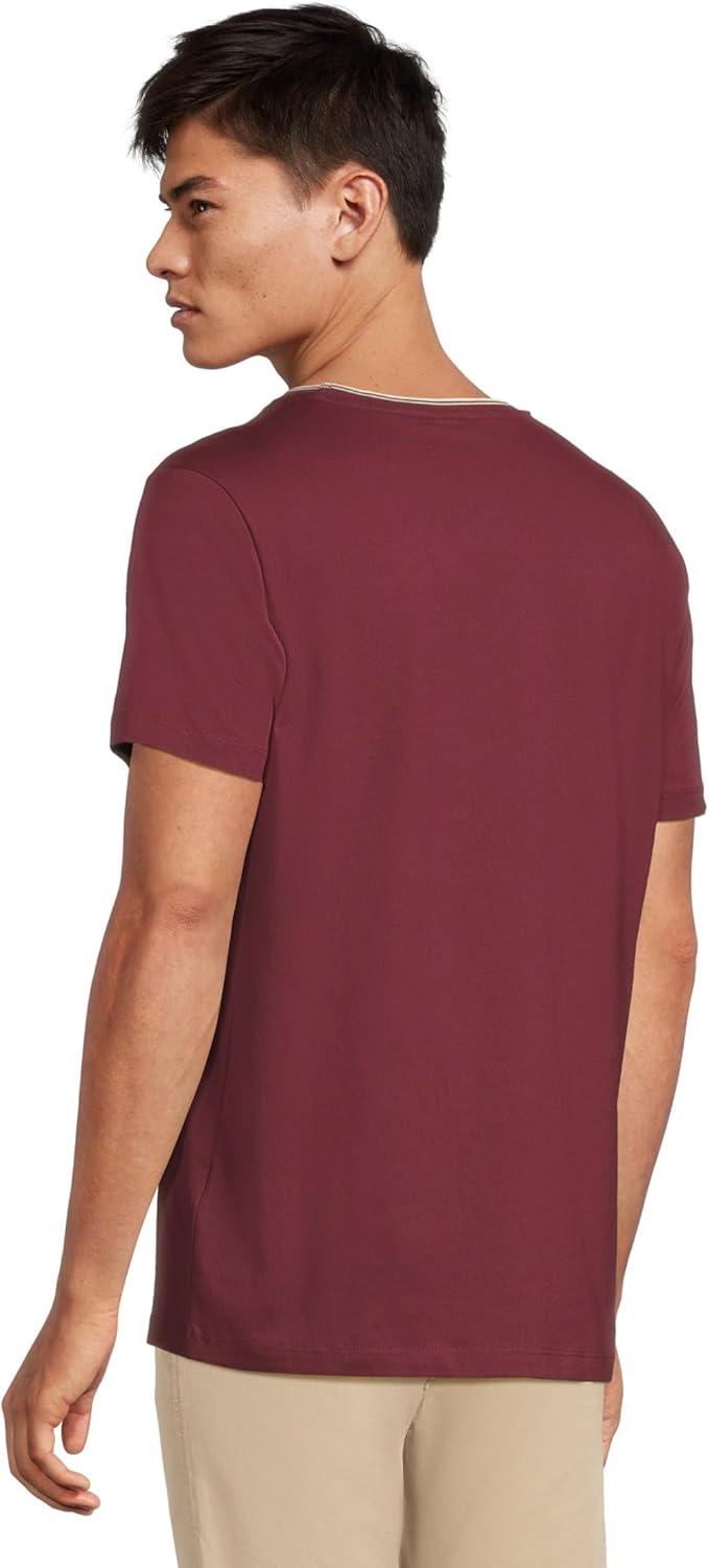 image:imageUS Polo Assn Mens Short Sleeve Crew Neck Yarndye Collar Tipped Jersey TeeMaroon Fall