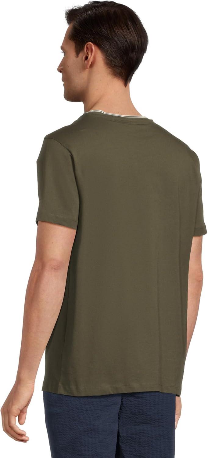 image:imageUS Polo Assn Mens Short Sleeve Crew Neck Yarndye Collar Tipped Jersey TeeOlive Trail