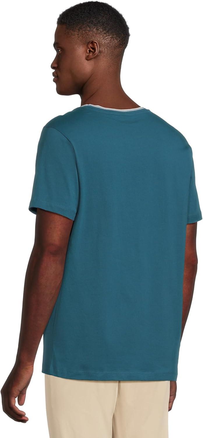 image:imageUS Polo Assn Mens Short Sleeve Crew Neck Yarndye Collar Tipped Jersey TeeTeal River