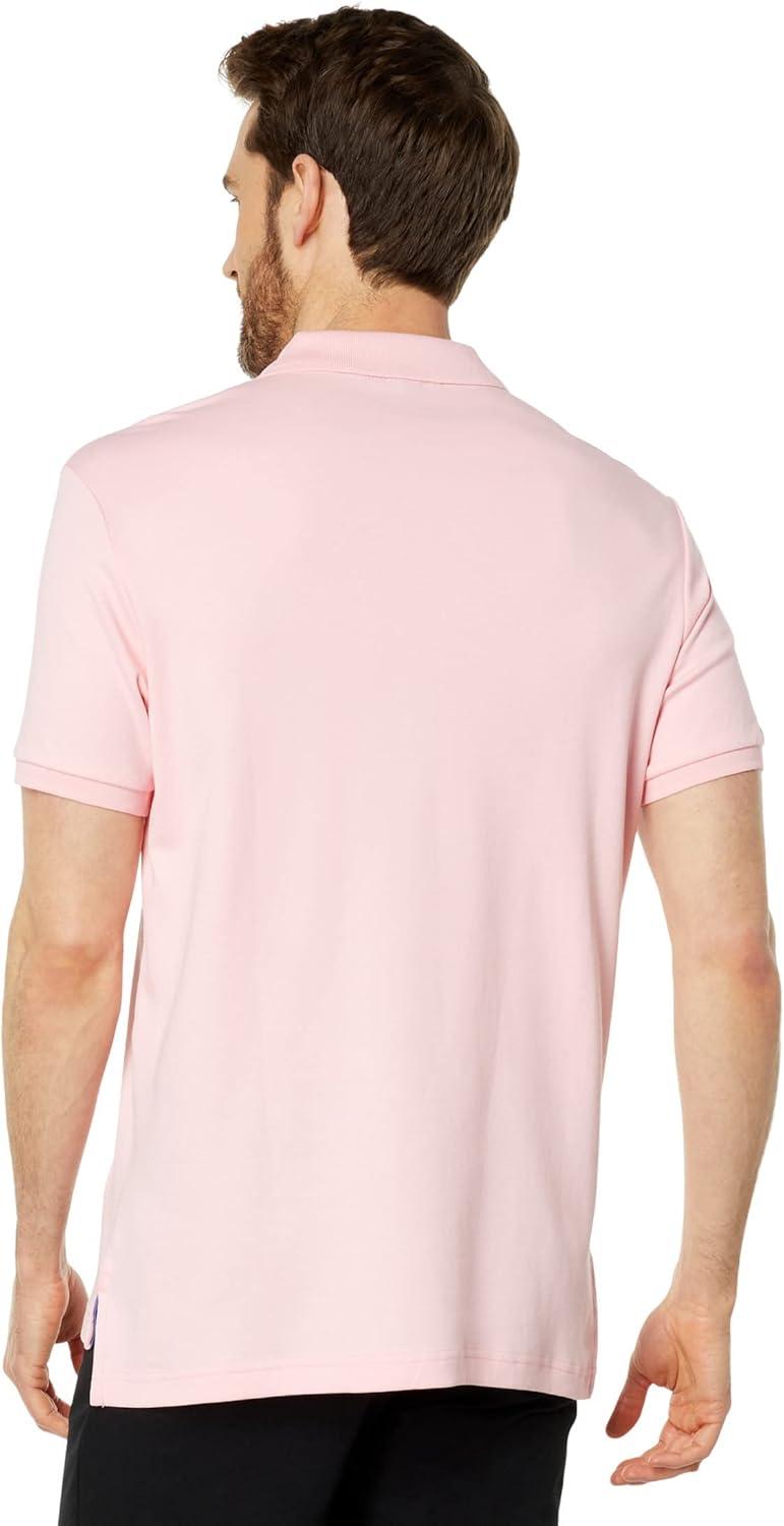 image:imageUS Polo Assn Mens Solid Short Sleeve Interlock Polo Shirt Golf Shirts for Men Business Casual PolosCandy Pink