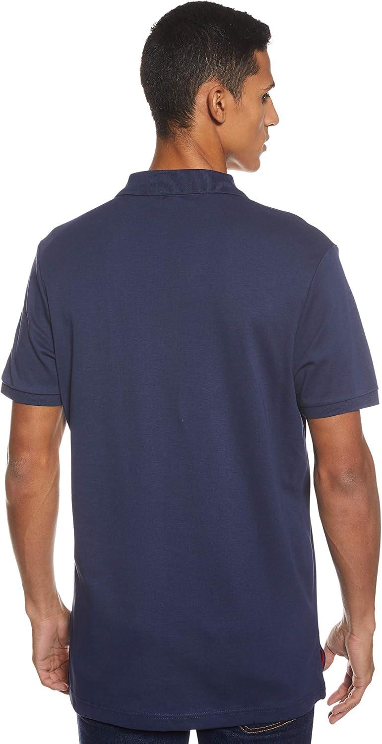 image:imageUS Polo Assn Mens Solid Short Sleeve Interlock Polo Shirt Golf Shirts for Men Business Casual PolosClassic Navy