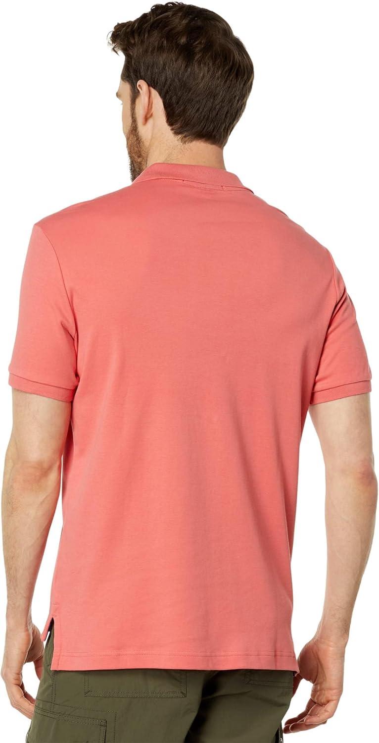 image:imageUS Polo Assn Mens Solid Short Sleeve Interlock Polo Shirt Golf Shirts for Men Business Casual PolosCoral Fins