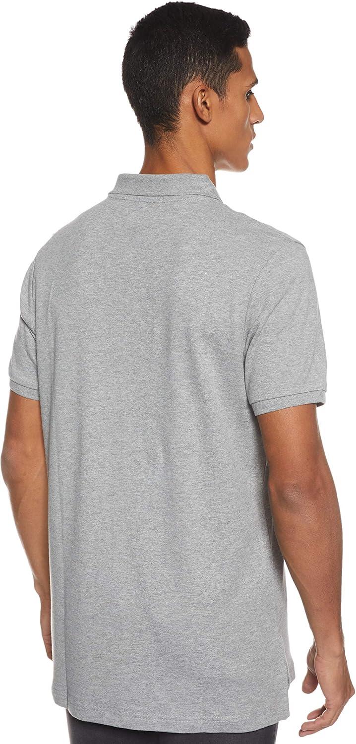 image:imageUS Polo Assn Mens Solid Short Sleeve Interlock Polo Shirt Golf Shirts for Men Business Casual PolosHeather Gray
