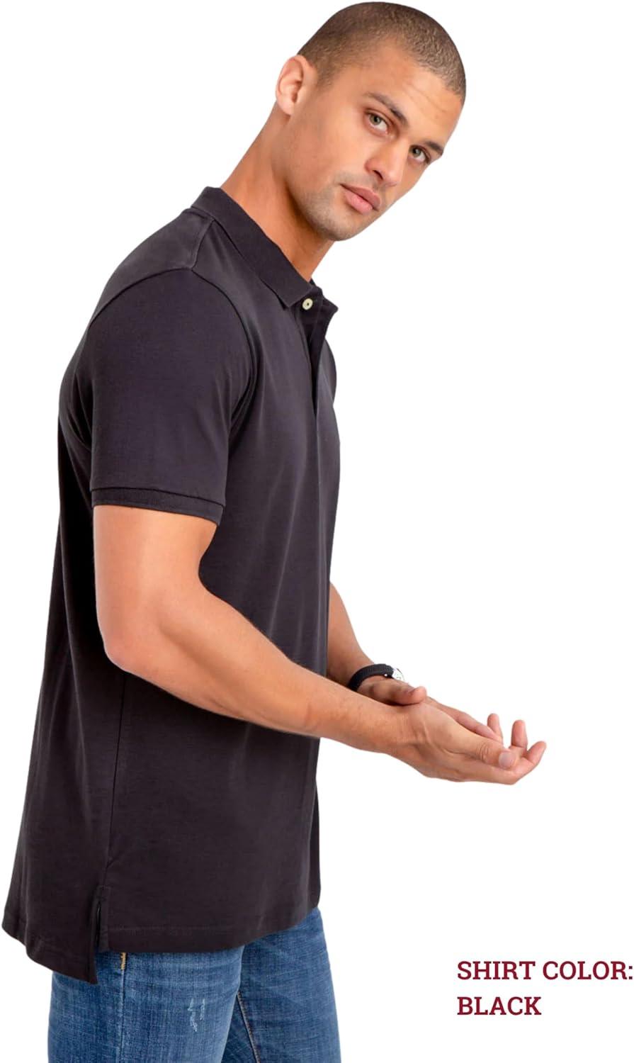 image:imageUS Polo Assn Mens Solid Short Sleeve Interlock Polo Shirt Golf Shirts for Men Business Casual PolosHeather GreyWhiteBlack