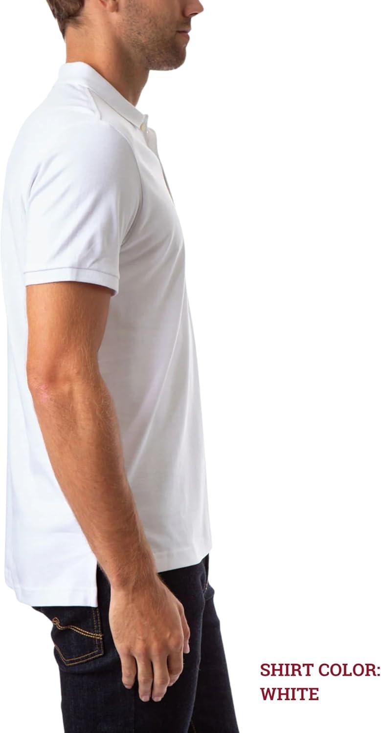 image:imageUS Polo Assn Mens Solid Short Sleeve Interlock Polo Shirt Golf Shirts for Men Business Casual PolosHeather GreyWhiteClassic Navy
