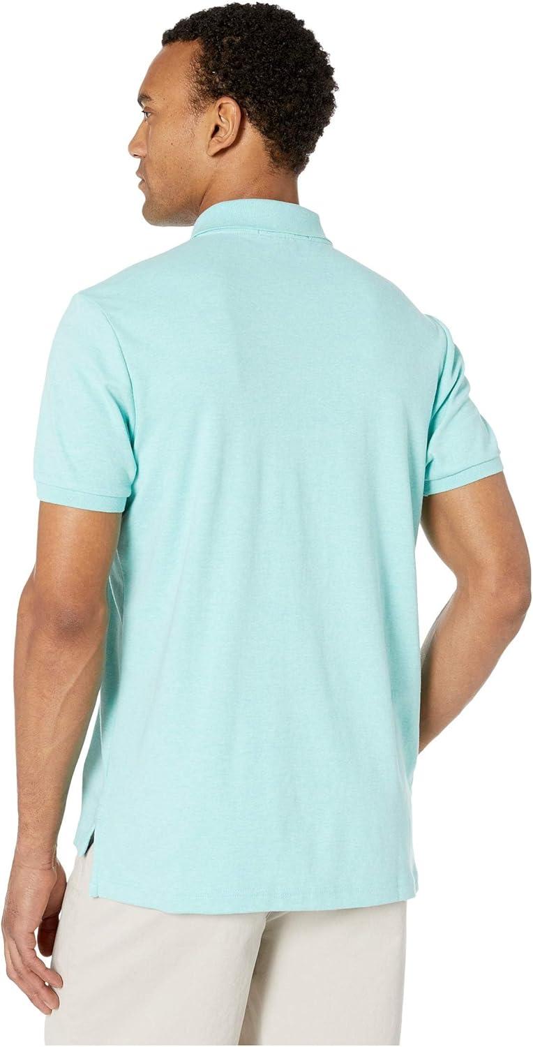 image:imageUS Polo Assn Mens Solid Short Sleeve Interlock Polo Shirt Golf Shirts for Men Business Casual PolosJade Green Heather