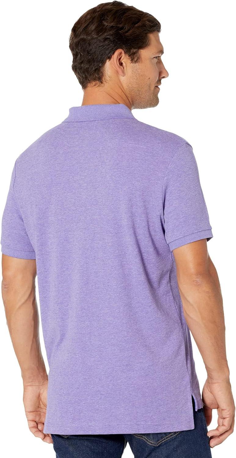 image:imageUS Polo Assn Mens Solid Short Sleeve Interlock Polo Shirt Golf Shirts for Men Business Casual PolosLavender Heather
