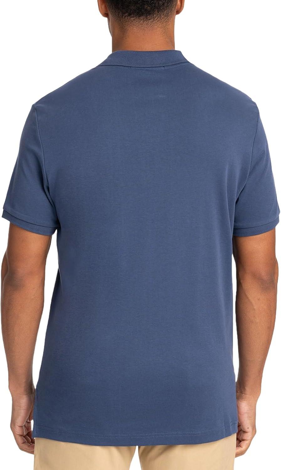 image:imageUS Polo Assn Mens Solid Short Sleeve Interlock Polo Shirt Golf Shirts for Men Business Casual PolosOceana Blue