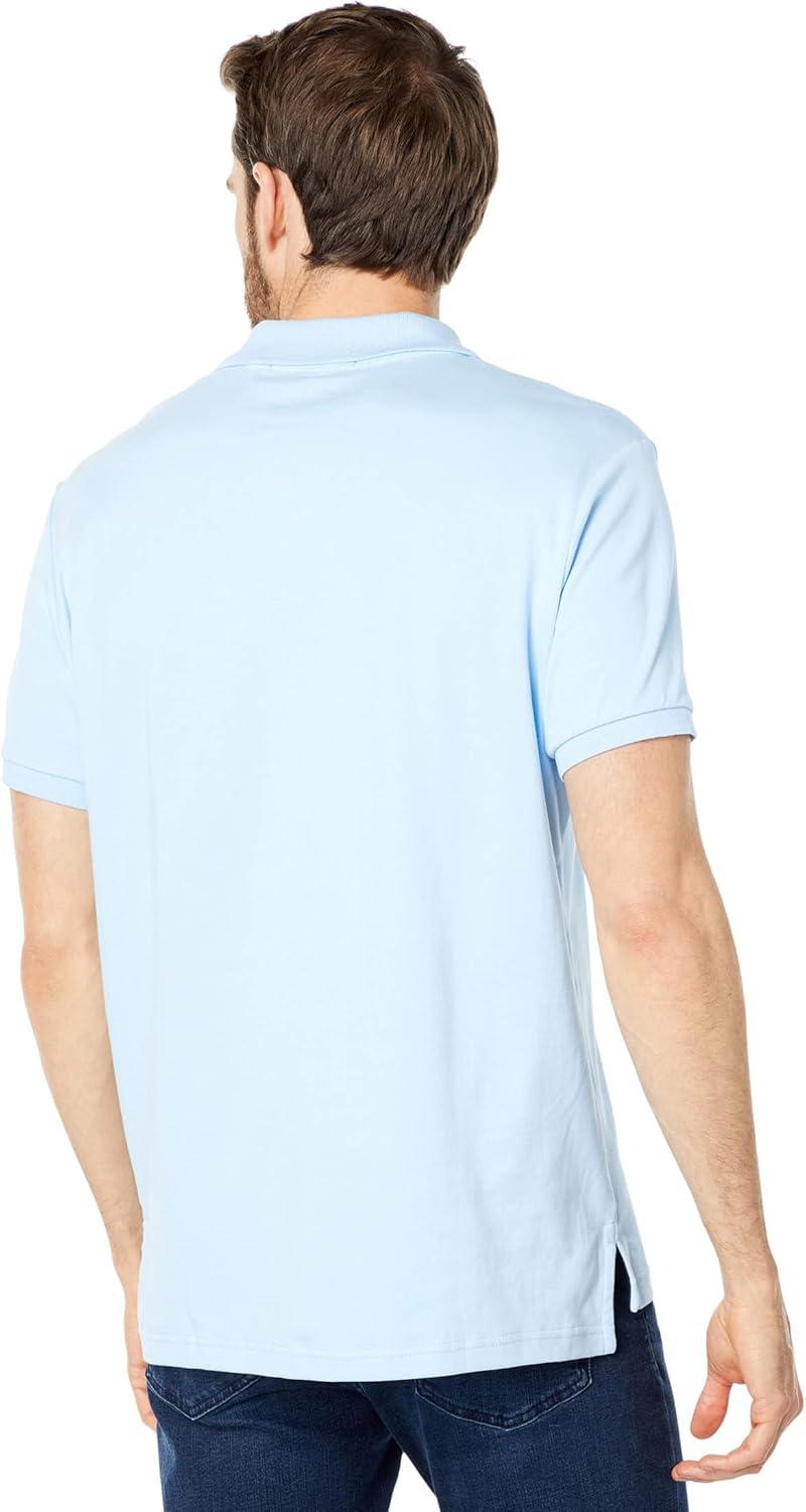 image:imageUS Polo Assn Mens Solid Short Sleeve Interlock Polo Shirt Golf Shirts for Men Business Casual PolosOpen Air Blue