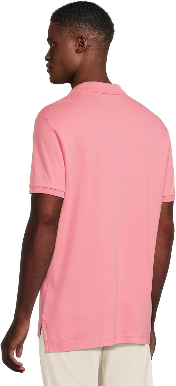 image:imageUS Polo Assn Mens Solid Short Sleeve Interlock Polo Shirt Golf Shirts for Men Business Casual PolosPink Movement