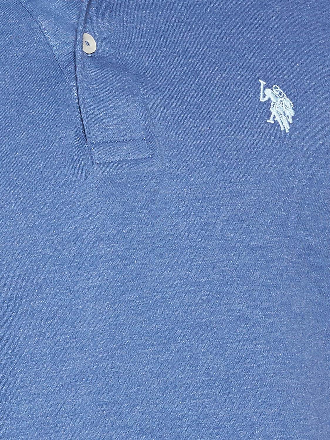 image:imageUS Polo Assn Mens Solid Short Sleeve Interlock Polo Shirt Golf Shirts for Men Business Casual PolosSummer Navy Heather