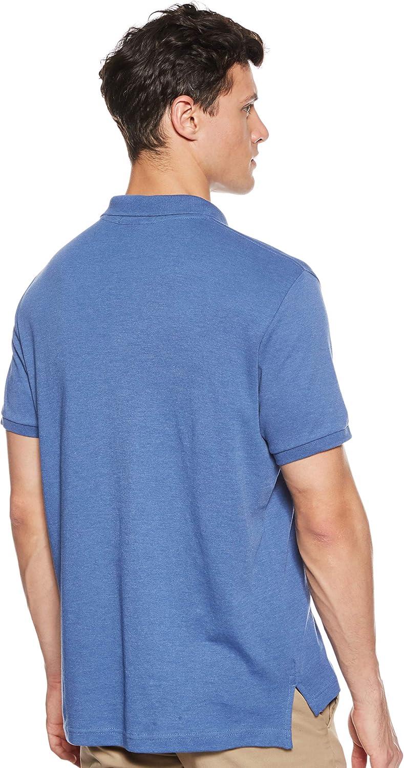 image:imageUS Polo Assn Mens Solid Short Sleeve Interlock Polo Shirt Golf Shirts for Men Business Casual PolosSummer Navy Heather