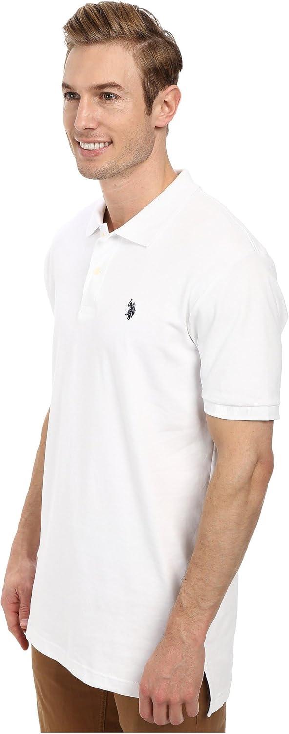 image:imageUS Polo Assn Mens Solid Short Sleeve Interlock Polo Shirt Golf Shirts for Men Business Casual PolosWhite