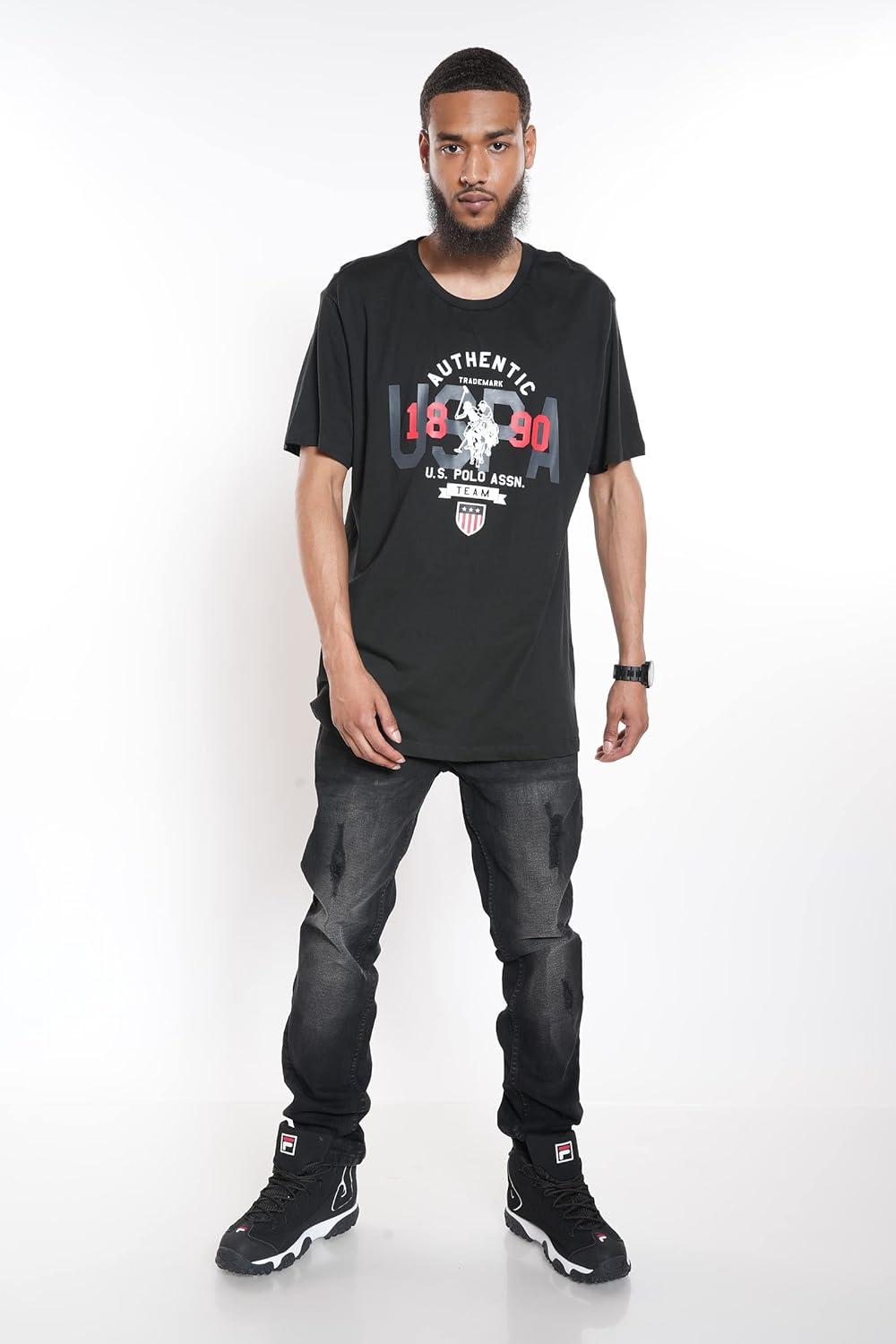 image:imageUS Polo Assn Short Sleeve Crew Neck Authentic Graphic Tee Black SM