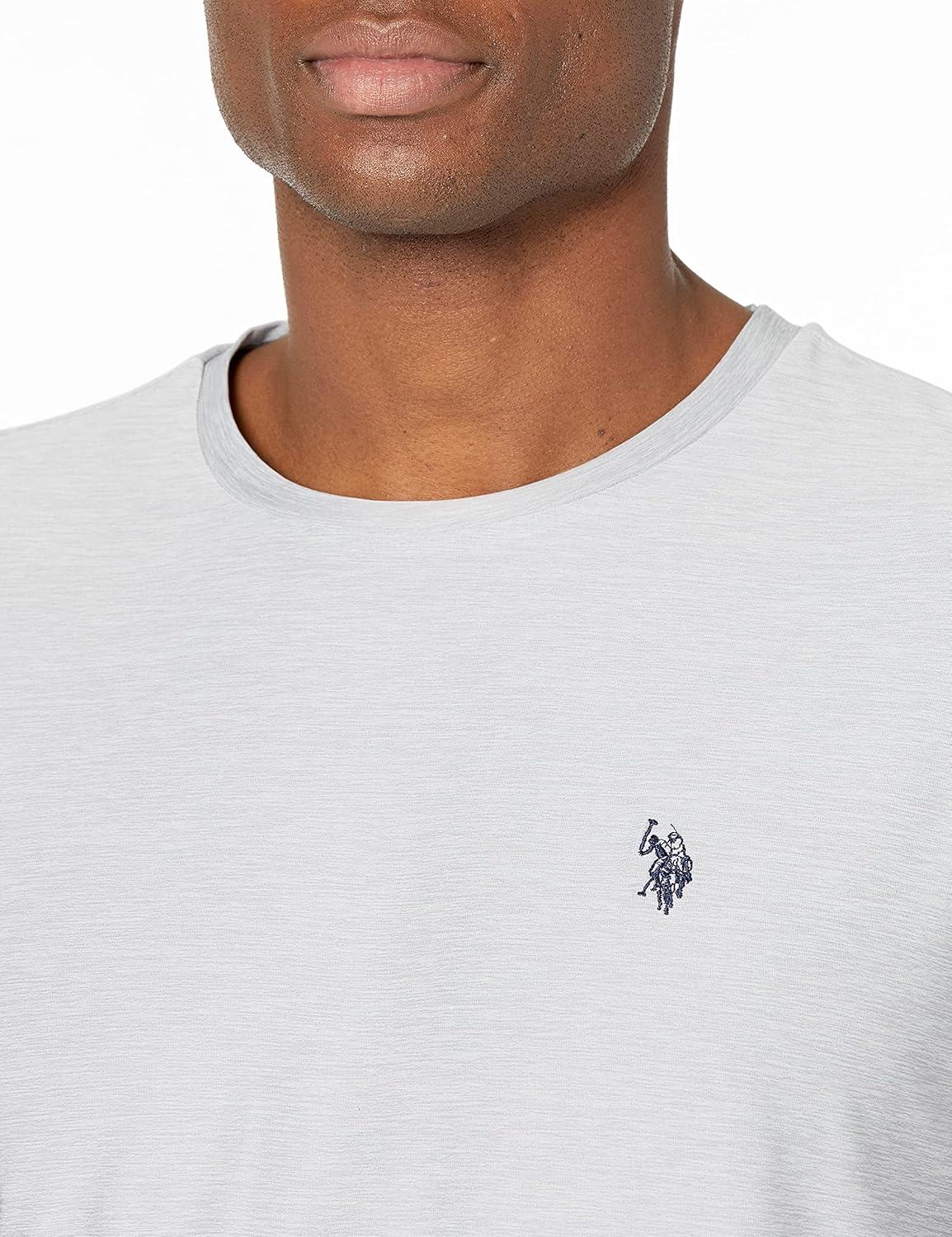 image:imageUS Polo Assn Short Sleeve Crew Neck Solid TShirt ShirtLight Heather Gray Ffdc