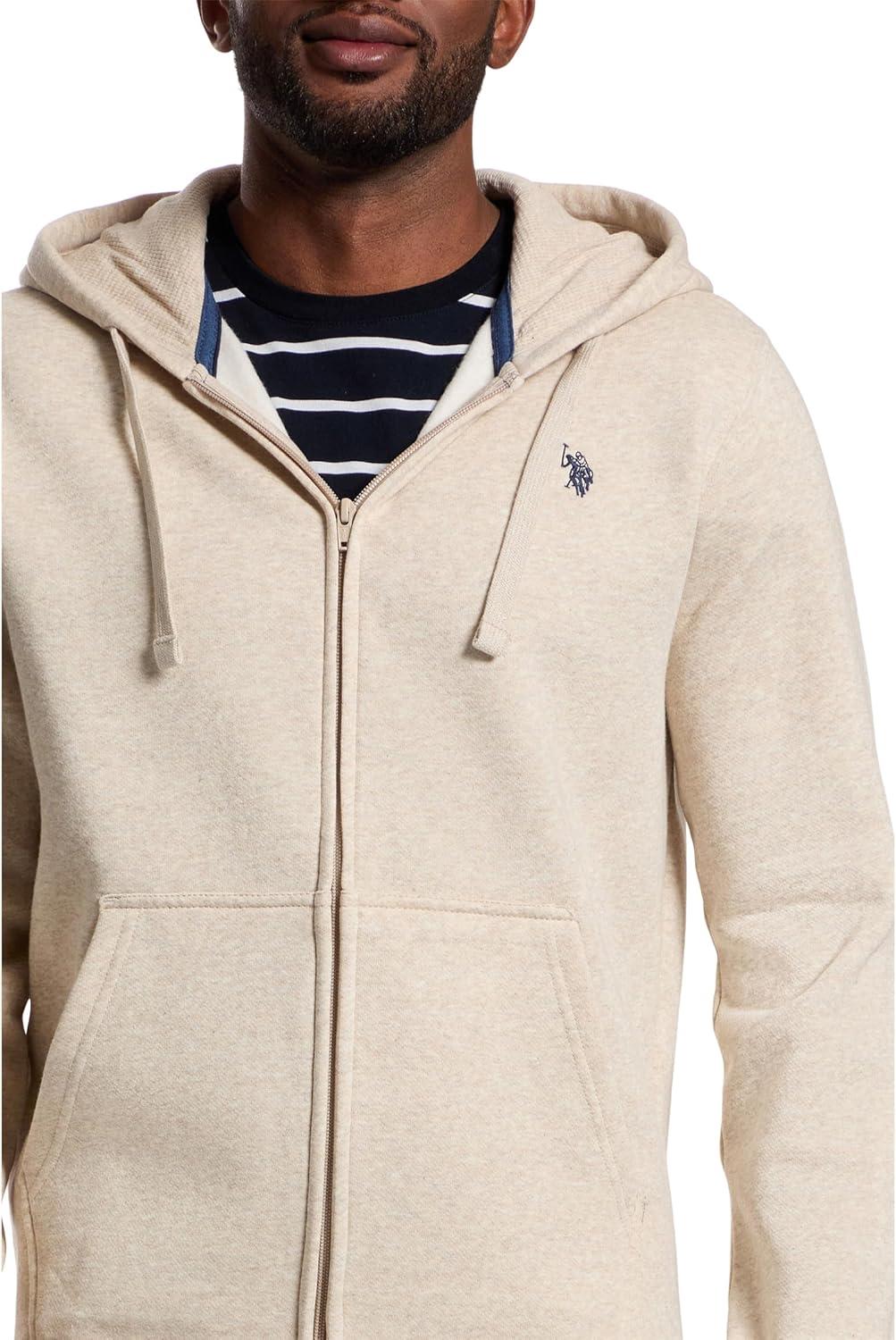 image:imageUS Polo Assn mens Long Sleeve Full Zip HoodieSourdough Heather