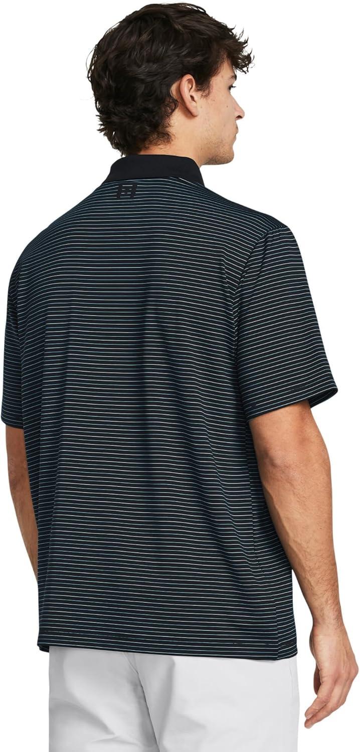 image:imageUnder Armour UnisexAdult Mens Ua Matchplay Stripe PoloBlackCapriBlack