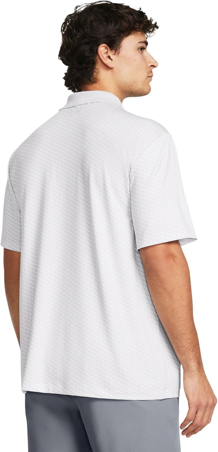 image:imageUnder Armour UnisexAdult Mens Ua Matchplay Stripe PoloHalo Gray White