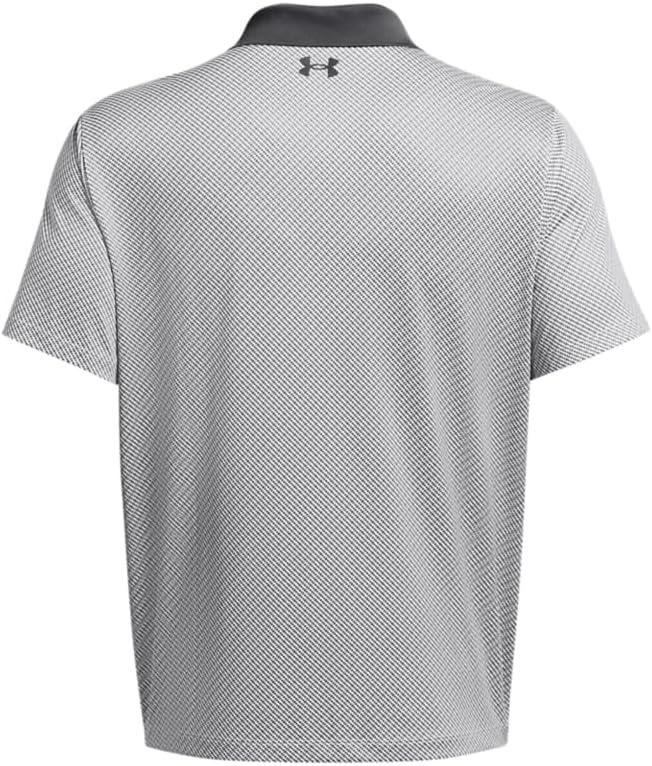 image:imageUnder Armour UnisexAdult Mens Ua Matchplay Stripe PoloWhite Halo Gray Castlerock
