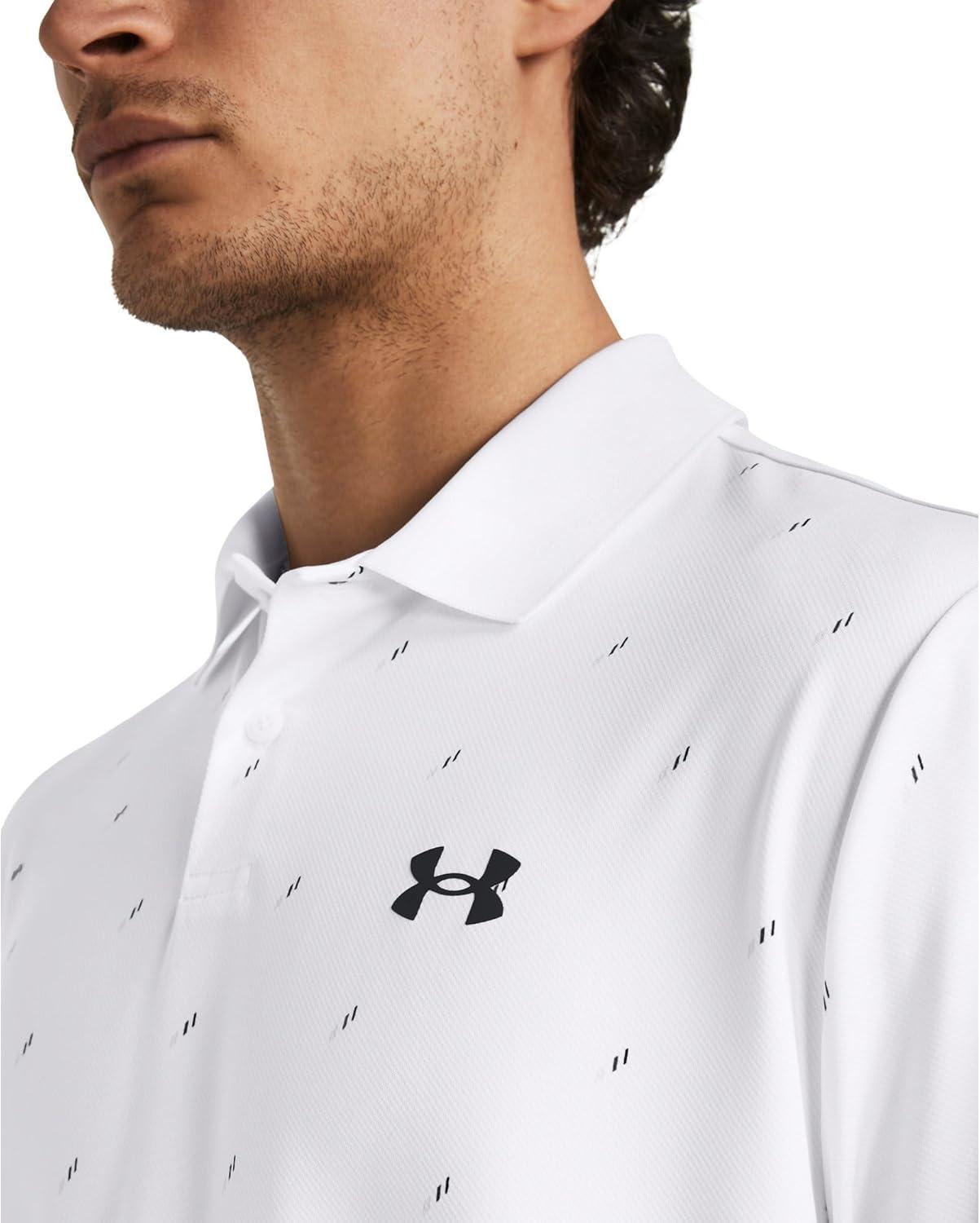 image:imageUnder Armour UnisexAdult Mens Ua Matchplay Stripe PoloWhite Black