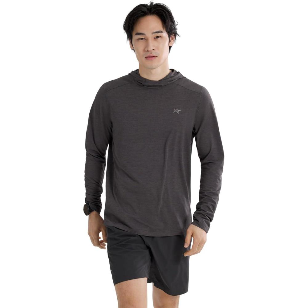 image:imageArcteryx Cormac Hoody Mens  UPF 40 Hoody for HighOutput Activities  Black Heather XXLarge