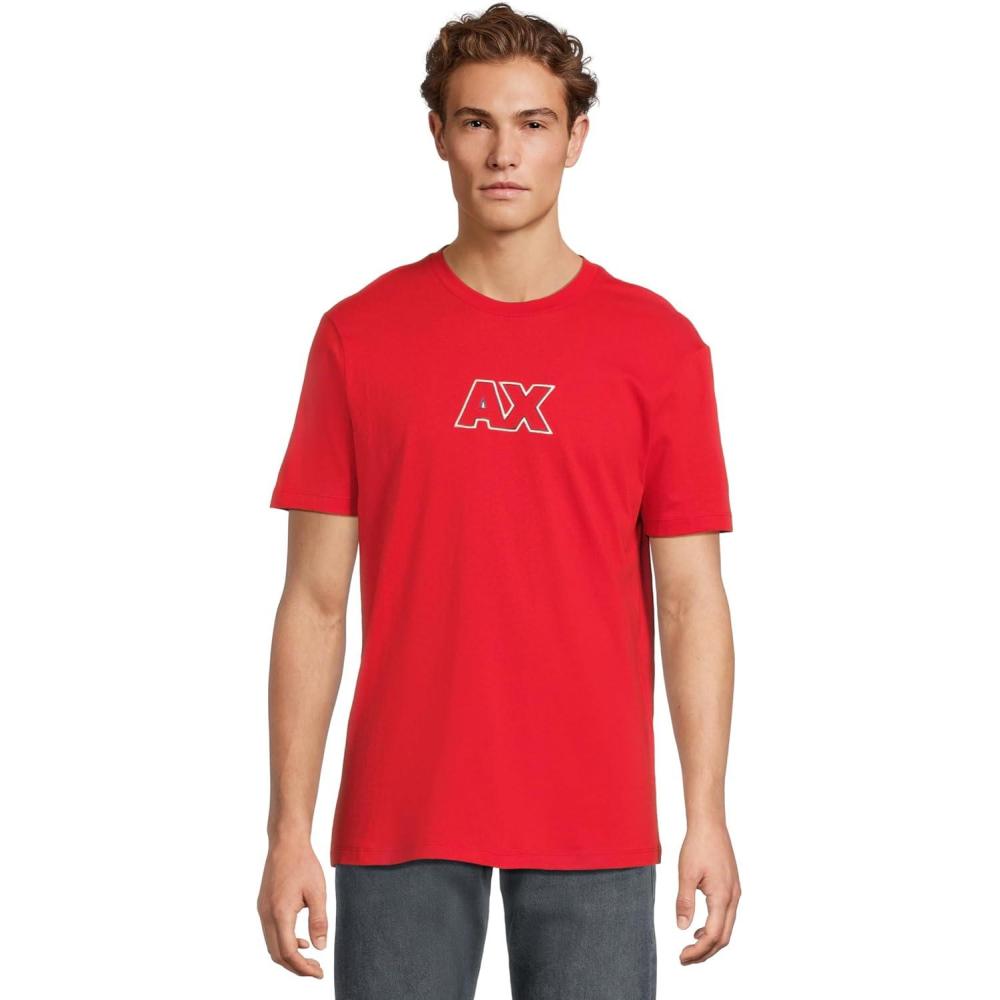 image:imageArmani Exchange Mens Heavy Cotton Jersey TShirtHaute Red