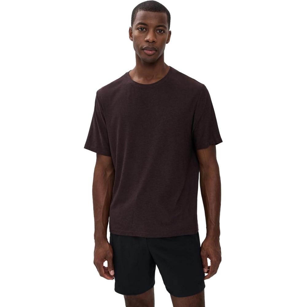 image:imageBeyond Yoga Mens Always Beyond Crew Tee 20Dark Chocolate Heather