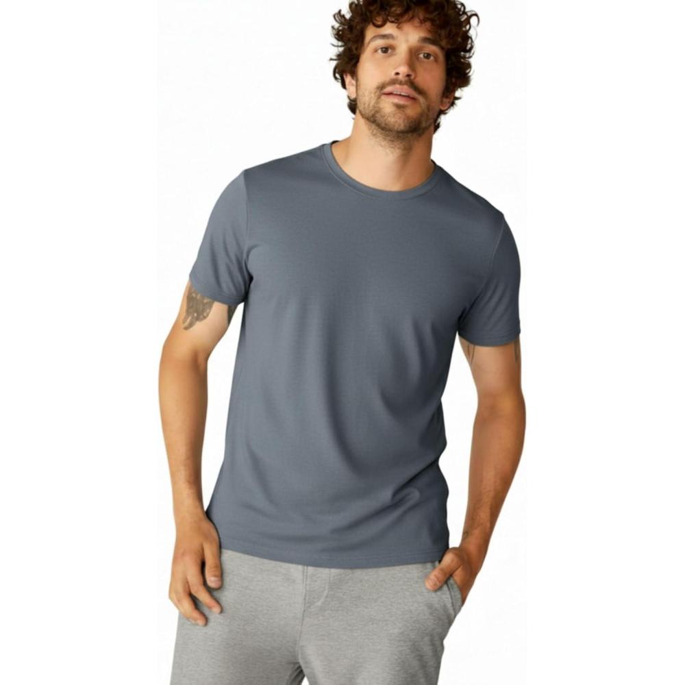 image:imageBeyond Yoga Mens Always Beyond Crew Tee 20Storm Heather