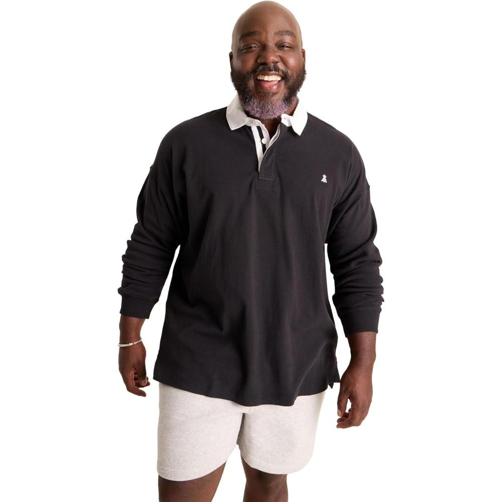 image:imageChubbies Mens Black Rugby ShirtBlack Solid