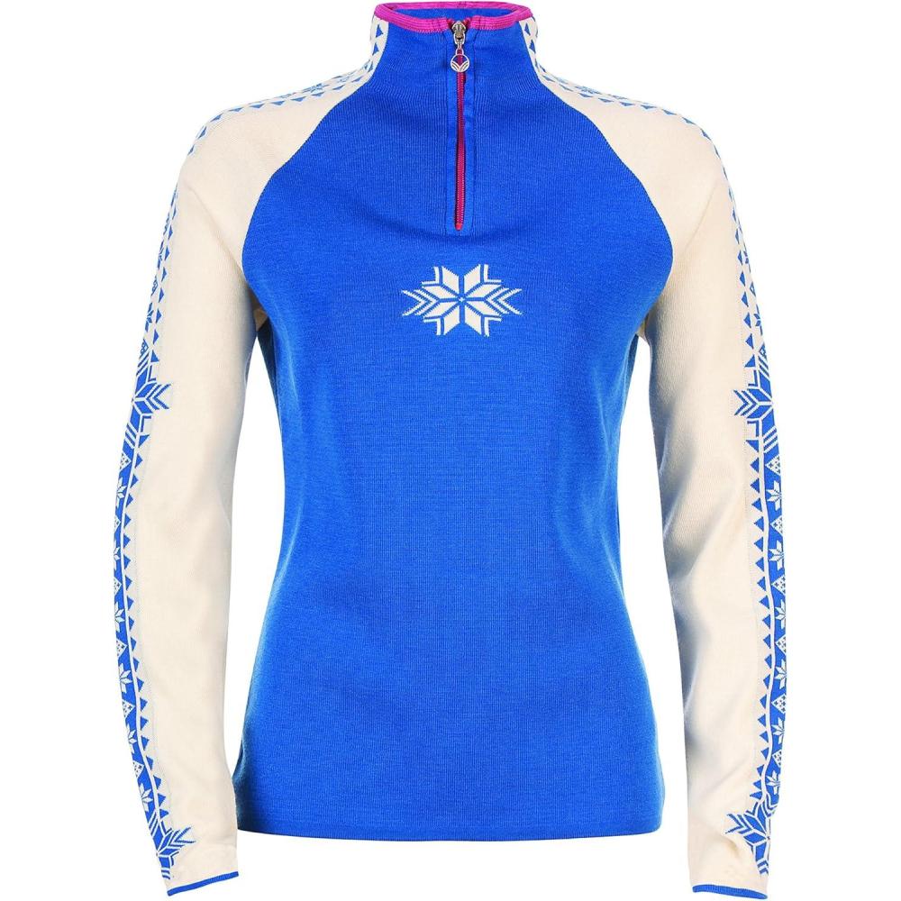 image:imageDale of Norway 140th Anniversary Mens Sweater 100 Lightweight Wool Ski Sweater Mens Sweaters and PulloversCobaltOff WhiteAllium