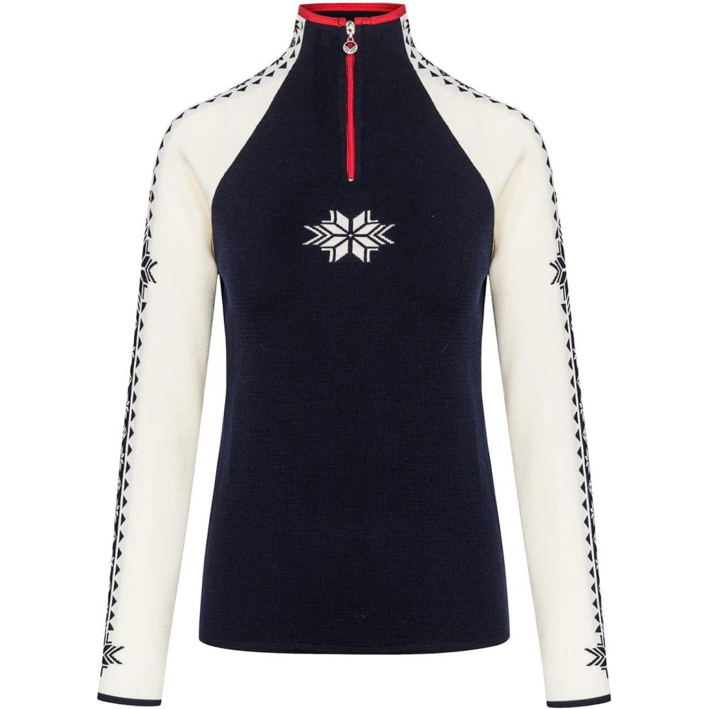 image:imageDale of Norway 140th Anniversary Mens Sweater 100 Lightweight Wool Ski Sweater Mens Sweaters and PulloversNavyOff WhiteRaspberry