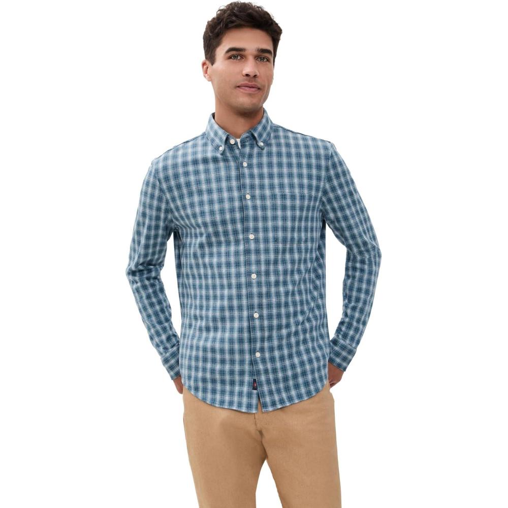 image:imageFaherty Mens Coastline Knit ShirtAzure Night Plaid