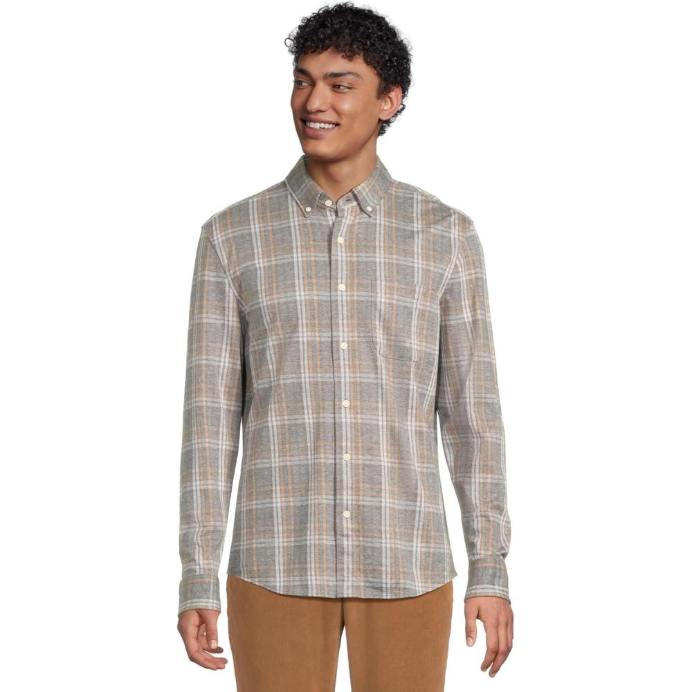 image:imageFaherty Mens Coastline Knit ShirtDune Ash Plaid