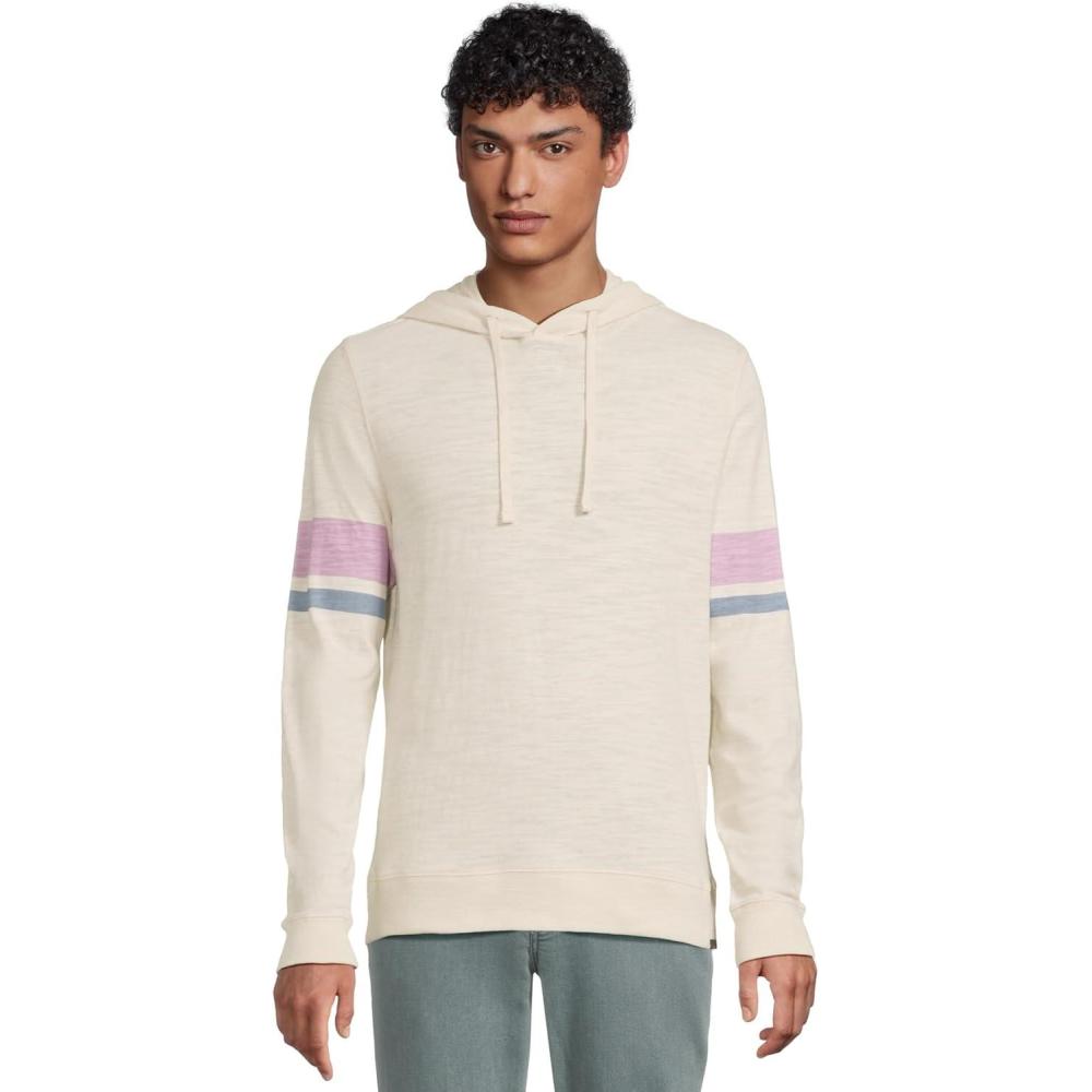 image:imageFaherty Mens Sunwashed Slub HoodieCream Dume Stripe